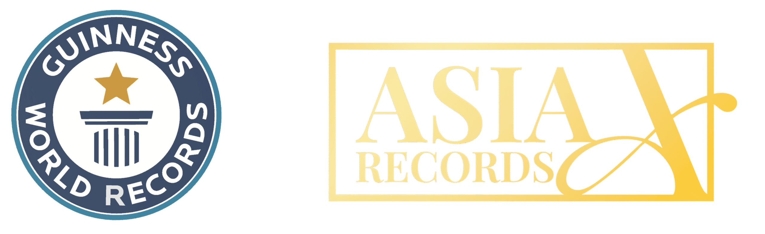 Guinness World Records Logo next to The Asia Records Logo