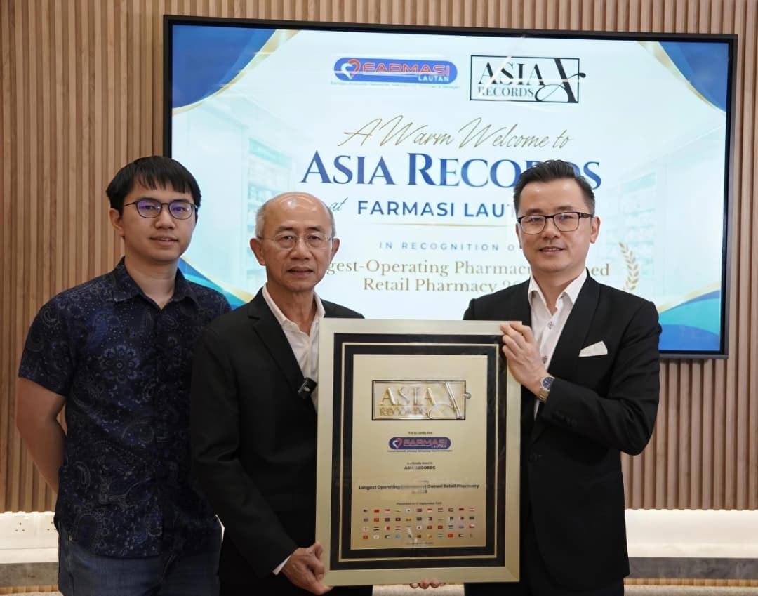 Farmasi Lautan深耕社区药剂服务41年 获Asia Record亚洲纪录认证